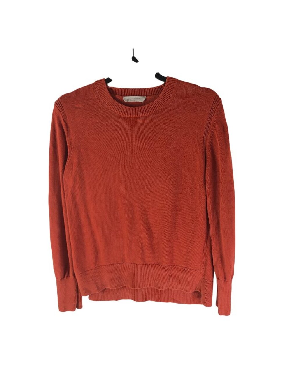 Everlane The Cotton Crew Burnt Orange Terracotta Long Sleeve Knit Sweater L